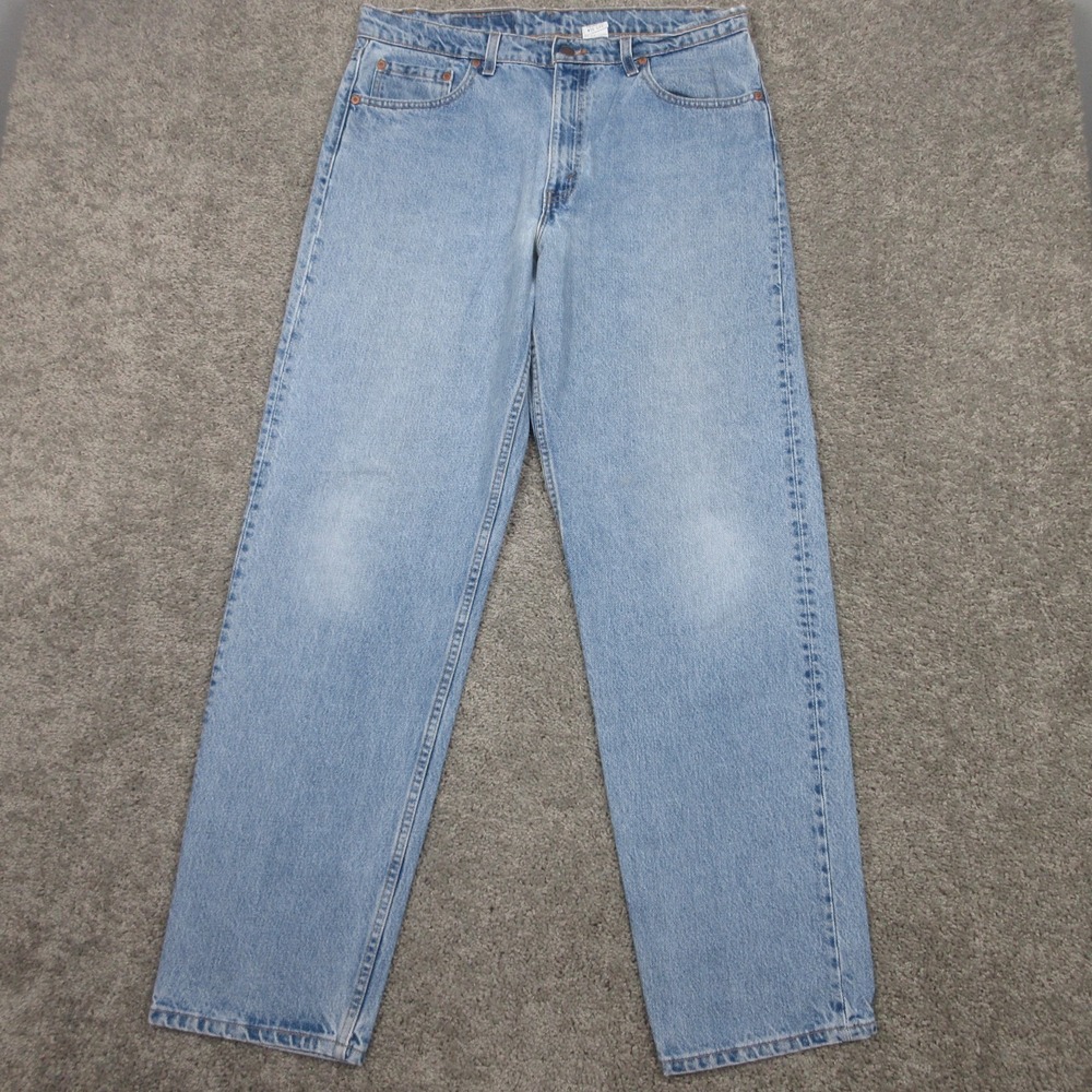 Vintage Levis Jeans Mens 36x33 Blue 550‎ Relaxed Tapered Baggy Denim Pants 90s